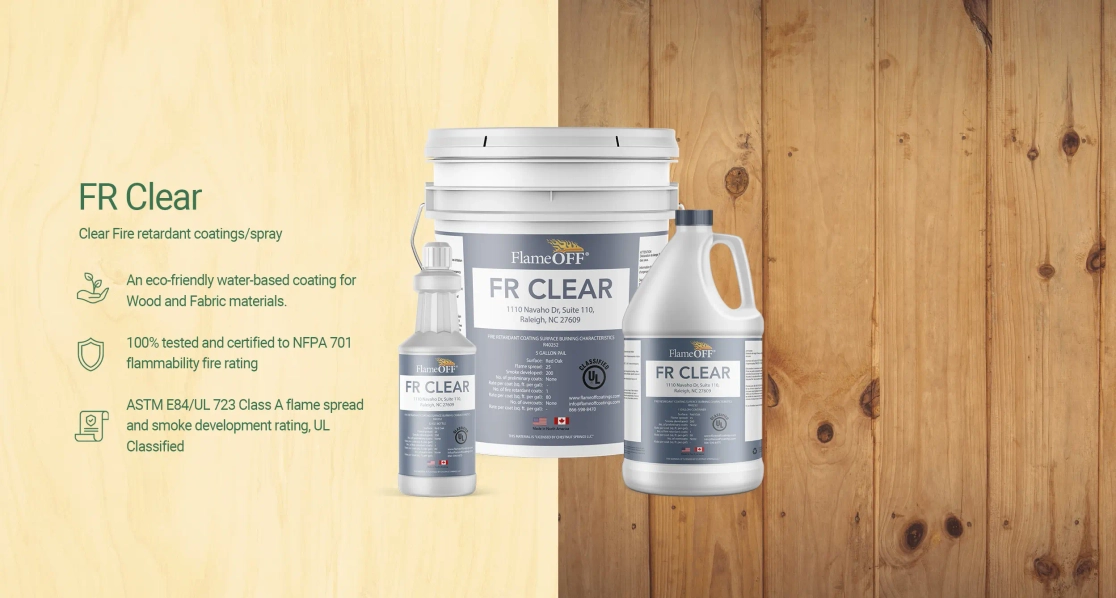 Clear fire retardant coatings/spray