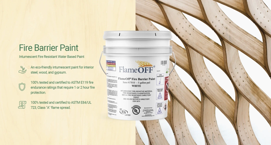 Intumescent fire resistant water based paint