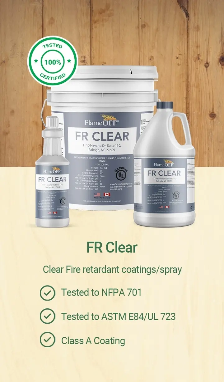 Clear fire retardant coatings/spray