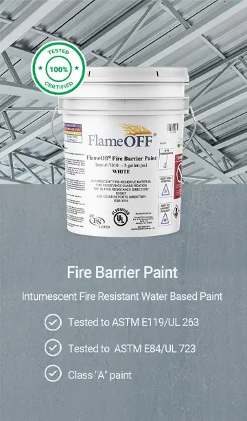 FlameOFF Intumescent Fire Barrier Paint 5 gallon pail for gypsum