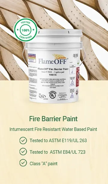 Intumescent fire resistant water based paint